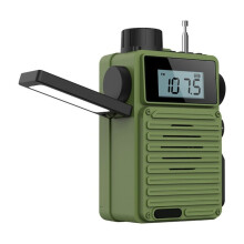 Rádio Solar AM/FM/SW com Gerador de Manivela, Rádio Portátil, Rádio de Emergência, Alarme SOS, Lanterna LED, Banco de Energia