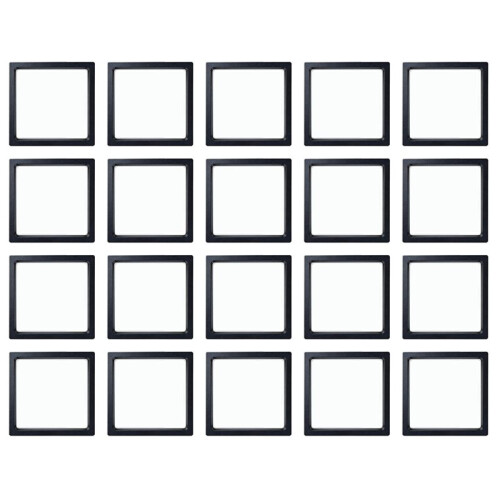 Floating Display Case, Black 20 Pack 3D Floating Frame Display Holder 9x9x2 cm Display Stand 1