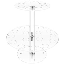 Support à Glaces en Acrylique à 2 Niveaux Stable pour Cornets de Gaufre, Rouleaux de Sushi Lors de Mariages, Fêtes et Restauration
