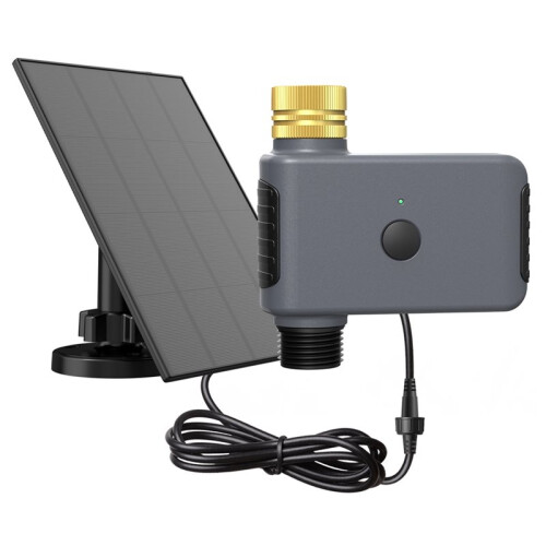 WiFi Water Timer with Solar Panel Intelligent Sprinkler 1 Zone Hose Timer App Control Automatic Drip Irrigation Function