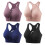 Hardloopbeha voor dames met sluiting aan de-Marineblauw M 5