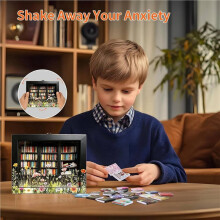 Shake Away Your Anxiety Bookshelf with 200PCS Books for Book Lovers, Stress Relief Gifts for Adults