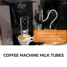 6X Set di Tubi Flessibili per il Latte per Connettori per Tubi del Latte Jura e Spazzola per Tubi Flessibili per Macchina Completamente Automatica