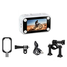 Cámara de Acción Thumb Sport Cam de 1.47 Pulgadas y 120 Grados para Bicicleta, Cámara Portátil, Grabadora de Video Blanca