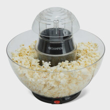 Teplovzdušný popcorn stroj s odnímateľnou misou, 900 W, čierny