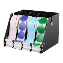 Acrylic Label Dispenser Stand, Desktop Sticker Roll Rack With-B