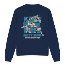 (L, Navy) Marvel Unisex Adult Best Dad In The Universe Sweatshirt