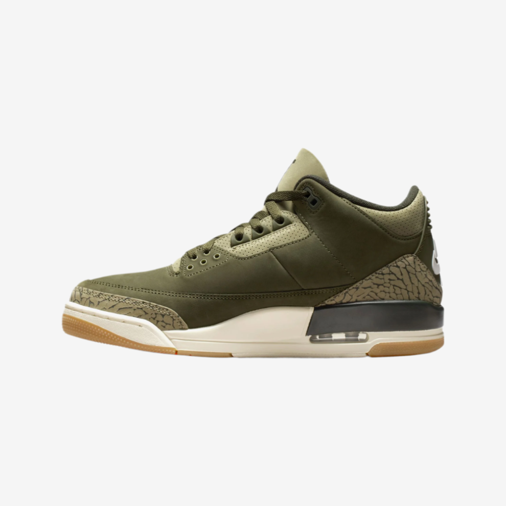 Nike (Uk11.5, Green) Air Jordan 3 Retro Men's Lifestyle Sneakers