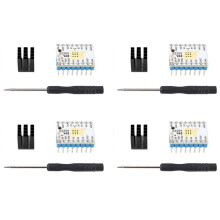 4X TMC2209 V4.0 Schrittmotortreiber, Leiser Betrieb für 3D-Drucker, 5,5 - 28 V, 2,8 A mit Kühlkörper, Verbesserte Mikroschritte