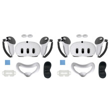 4x för Meta Quest 3 Skyddskåpa Handtag Controller Grips, Front Shell Headset Cover och Face Cover, VR Tillbehör-Vit