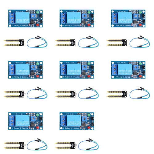 8X  12V Soil Moisture Sensor Relay Control Module Automatic Watering of the Humidity Starting