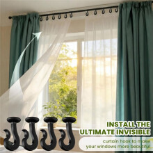 50 Pack Gazebo Curtain Hooks Heavy Duty Replacement Hooks for Gazebo Track Mosquito Netting Canopy Curtains