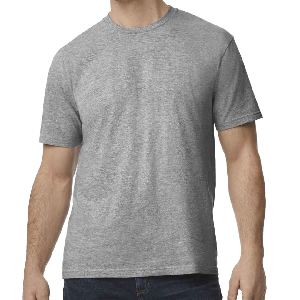 Gildan (Xl, Sports Grey) Mens Midweight Soft Touch T-Shirt