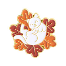 Broche Animal d'automne avec aspect émail et contour-QHXZ5261