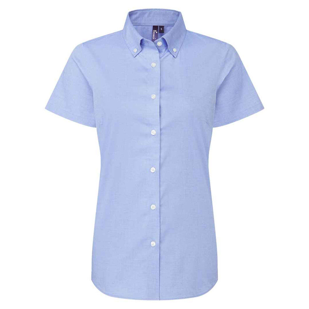 Premier (S, Oxford Blue) Womens/Ladies Supreme Oxford Short-Sleeved Formal Shirt