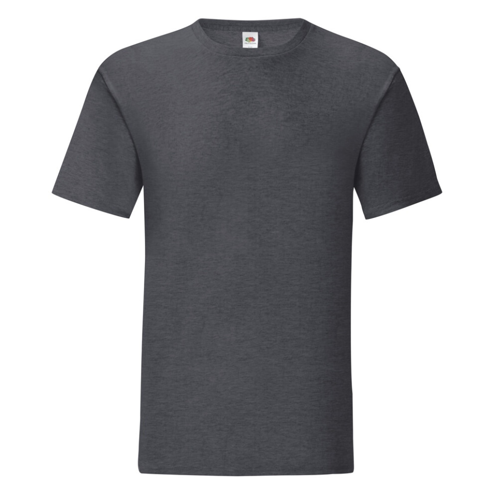 Fruit Of The Loom (3Xl, Dark Heather) Mens Iconic T-Shirt (Pack Of 5)