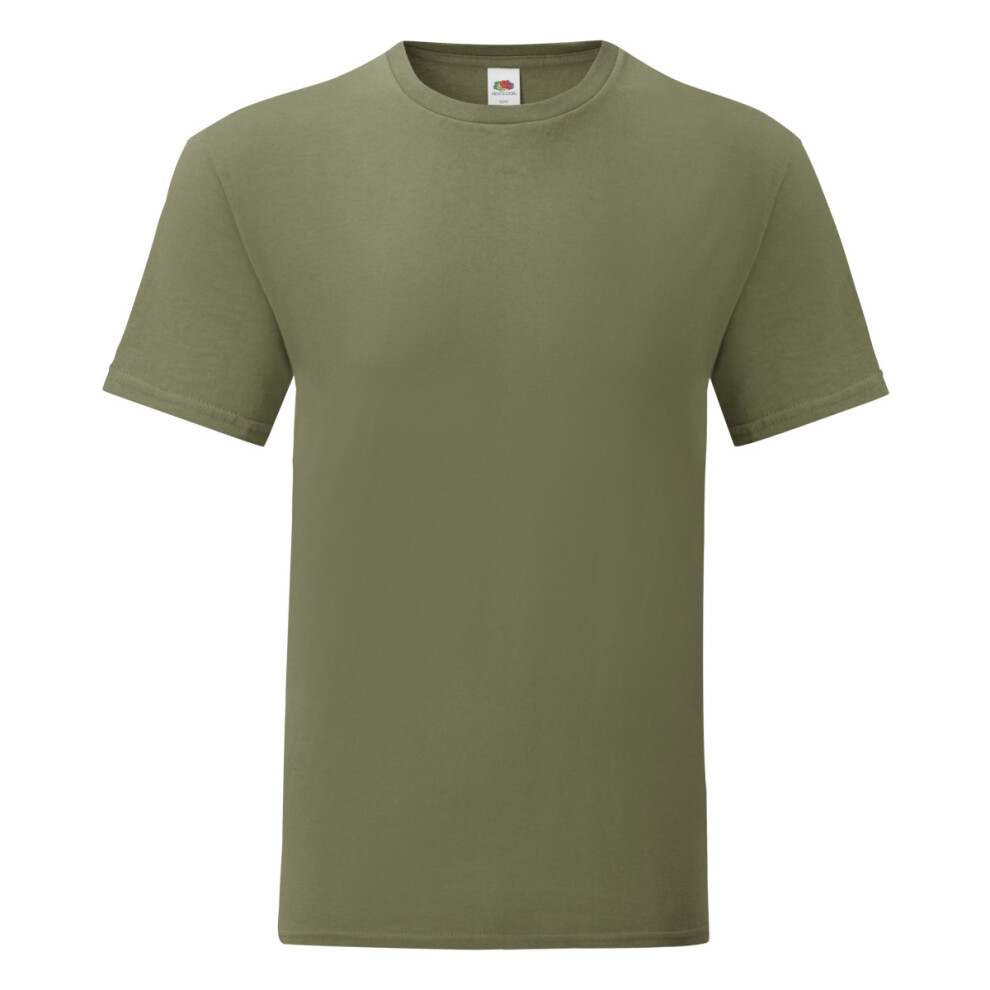Fruit Of The Loom (M, Classic Olive Green) Mens Iconic T-Shirt (Pack Of 5)