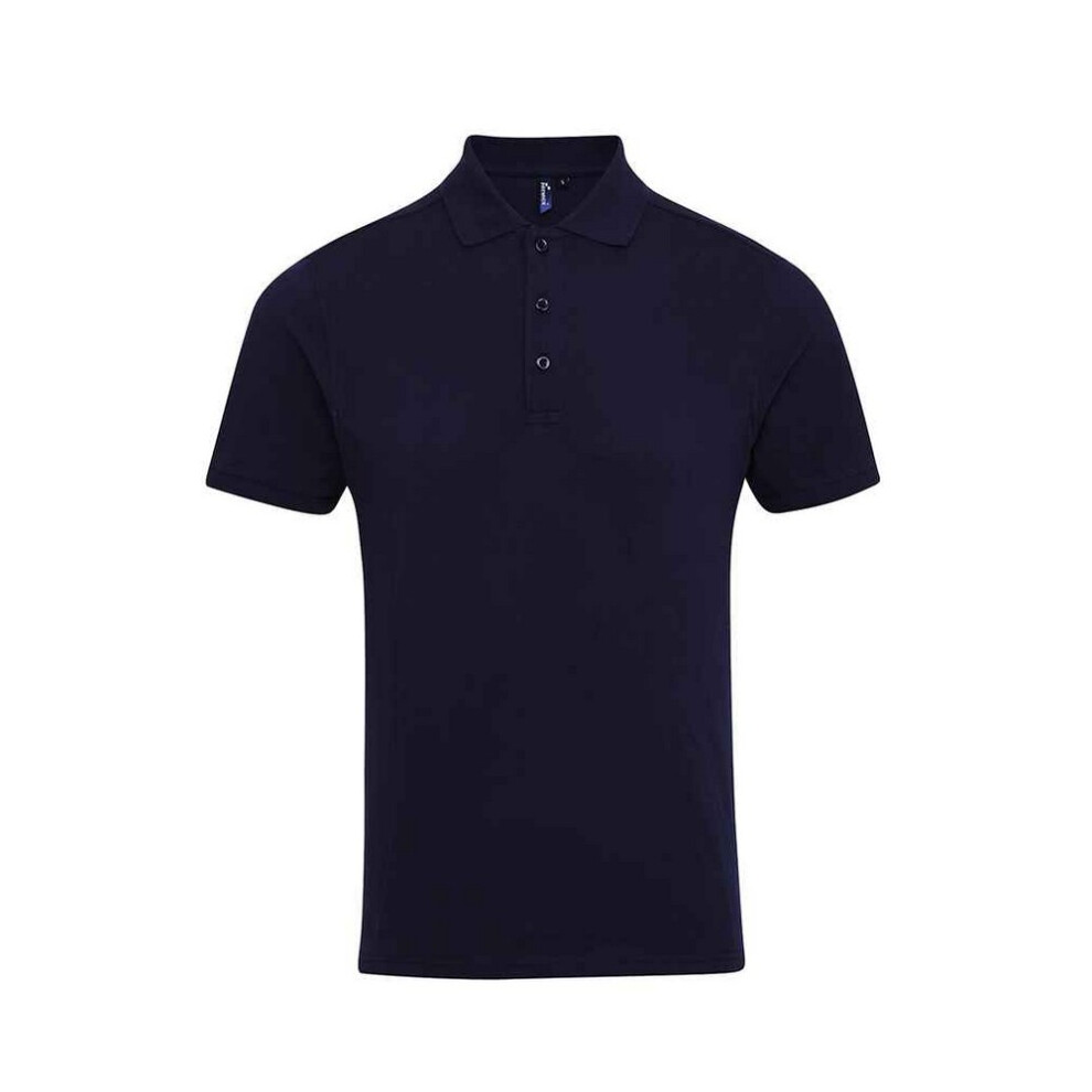 Premier (3Xl, Navy) Mens Coolchecker Plus Piqu Polo Shirt