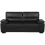 Beliani Sofa 3 Seater VOGAR Faux Leather Black 1