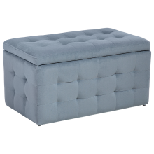 Storage Ottoman MICHIGAN Velvet Light Grey