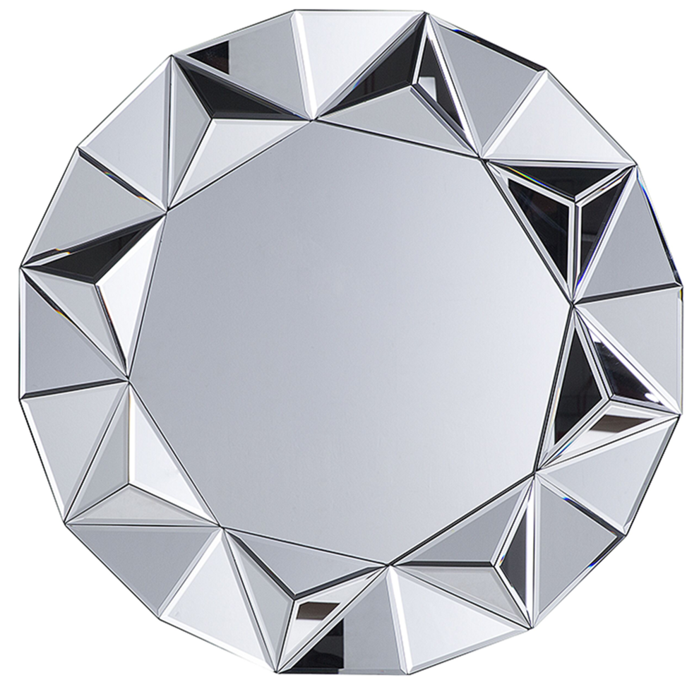 Beliani Wall Mirror Habay 70 Cm 70 Cm Silver