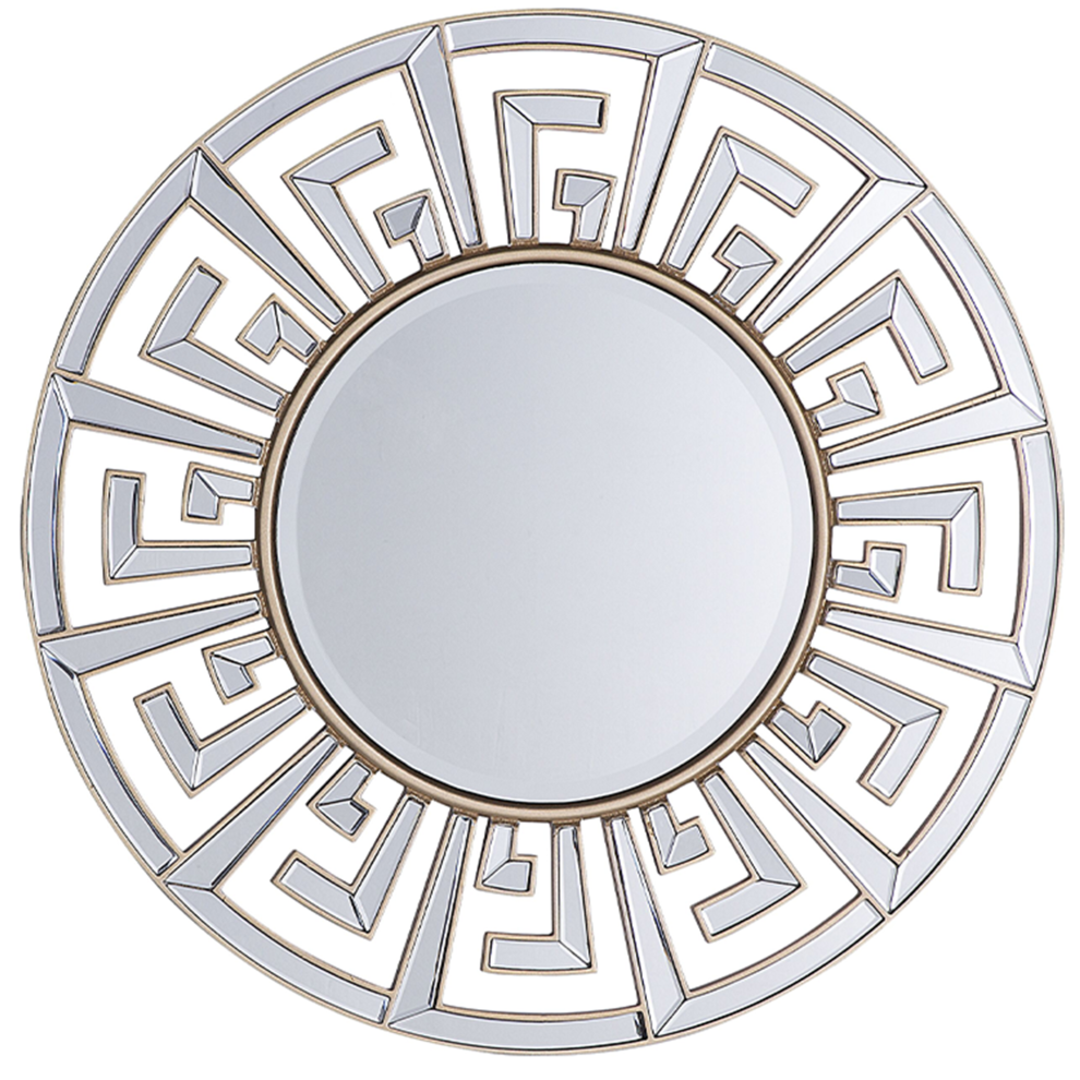 Beliani Wall Mirror Flers 70 Cm 70 Cm Metal Gold