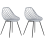 Beliani Set of 2 Dining Chairs CANTON Light Grey 1