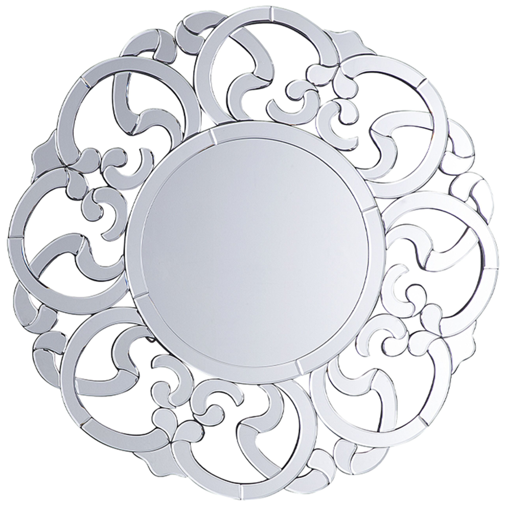 Beliani Wall Mirror Mornaix 70 Cm 70 Cm Silver