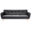 Beliani Sofa Bed 3 Seater FLORLI Fabric Black 1