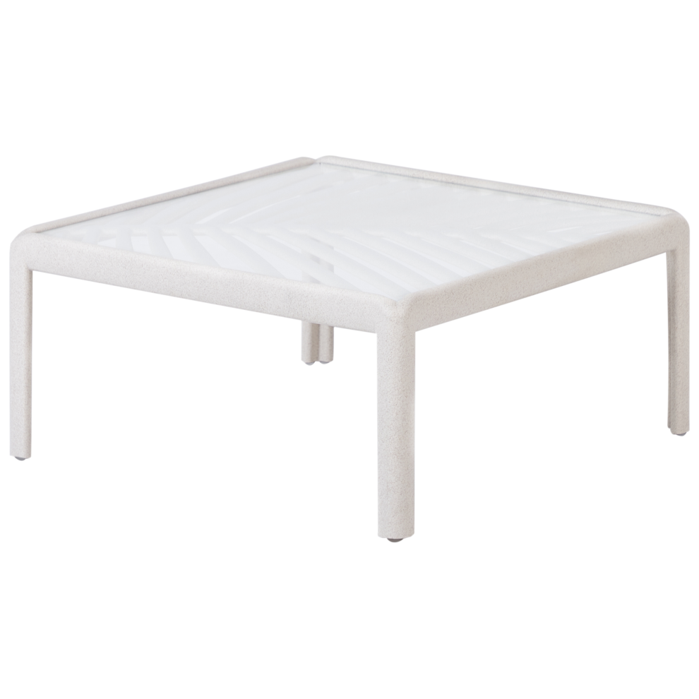 Beliani Garden Coffee Table Ferretti 69 Cm 69 Cm Light Beige