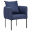 Beliani Armchair MALMOS Fabric Dark Blue 1