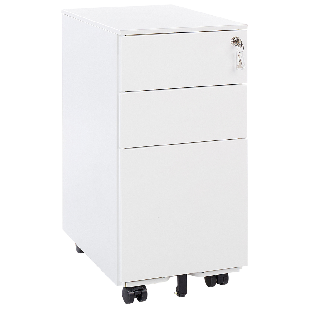 Beliani Storage Unit Bolsena Metal White