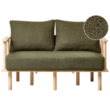 Sofa 2 Seater ASKER Boucle Dark Green