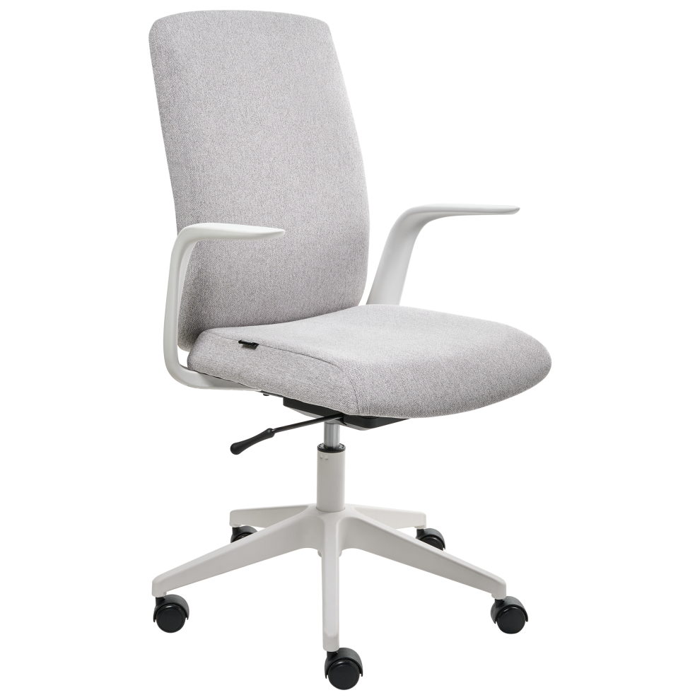 Beliani Office Chair Captain Fabric Light Grey