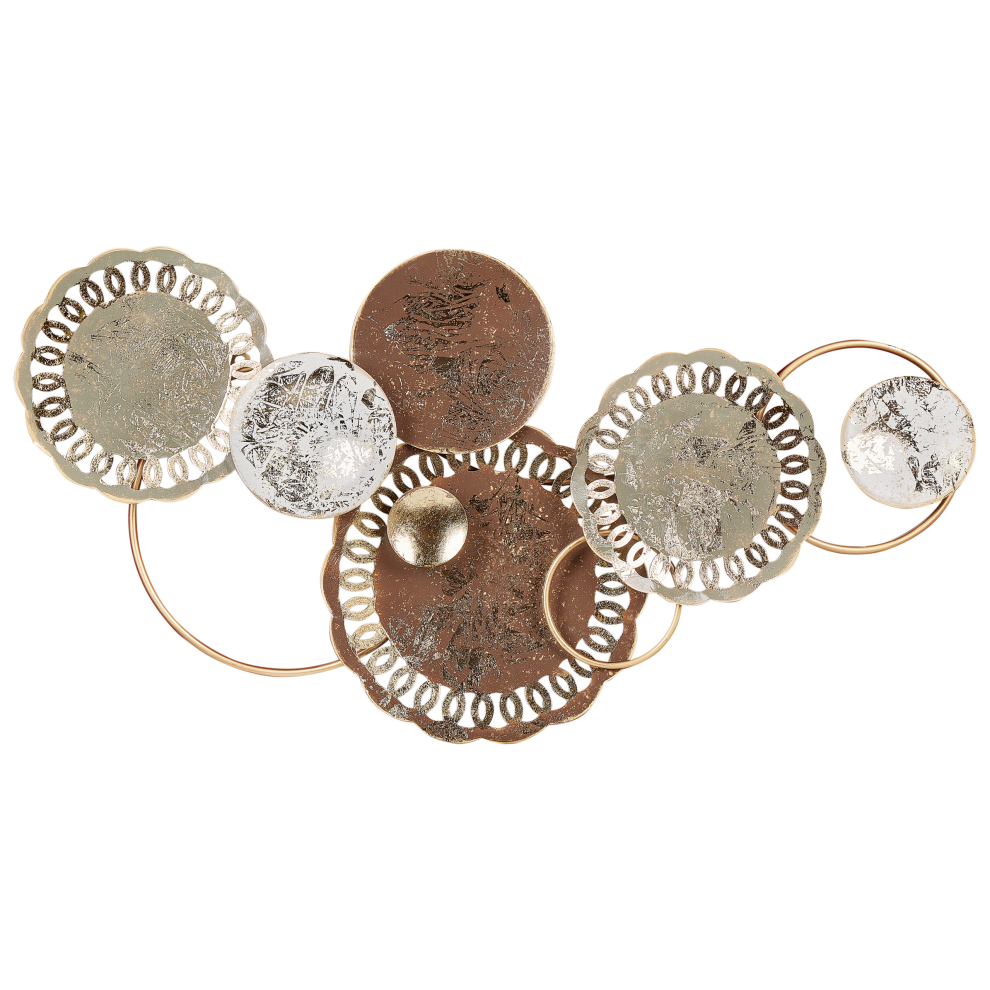 Beliani Wall Decor Plutonium Metal 48 Cm Multicolour