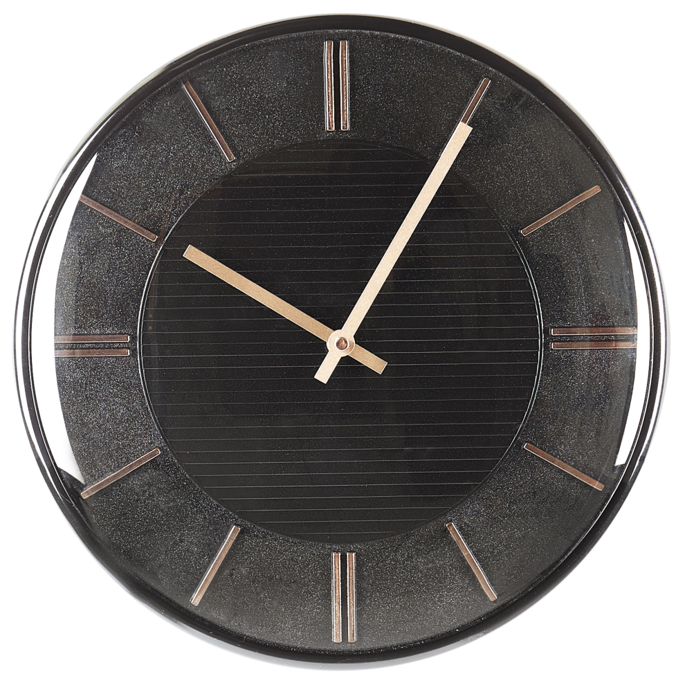 Beliani Wall Clock Daroca 34 Cm Black