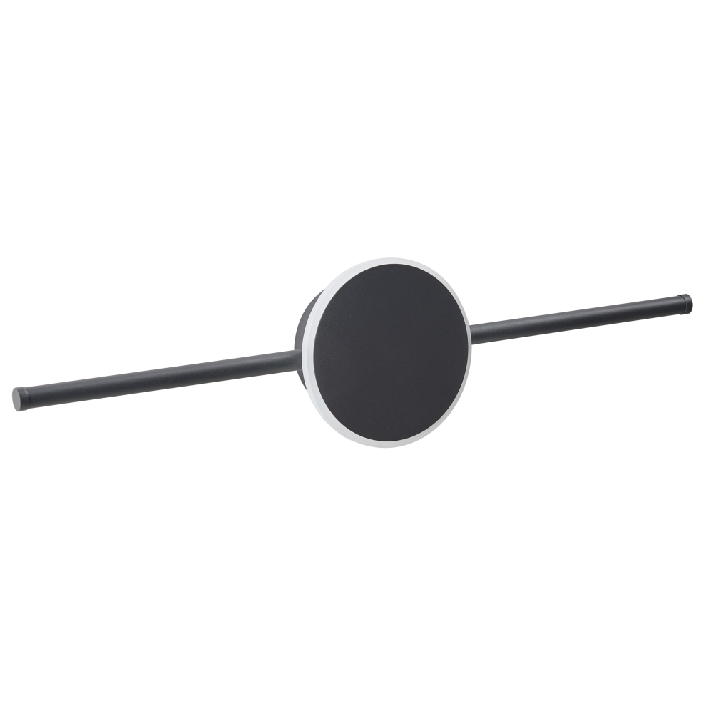 Beliani Picture And Mirror Led Light Othain Metal Black