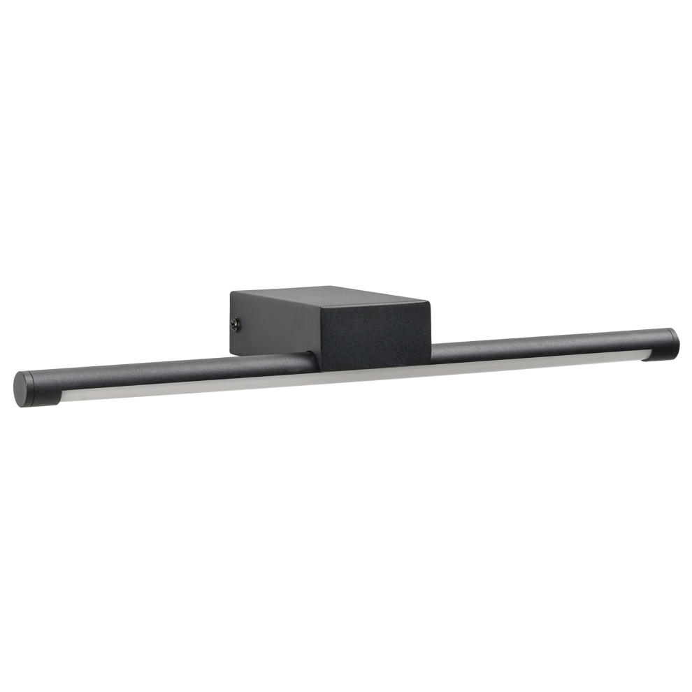 Beliani Picture And Mirror Led Light Casal Metal Black