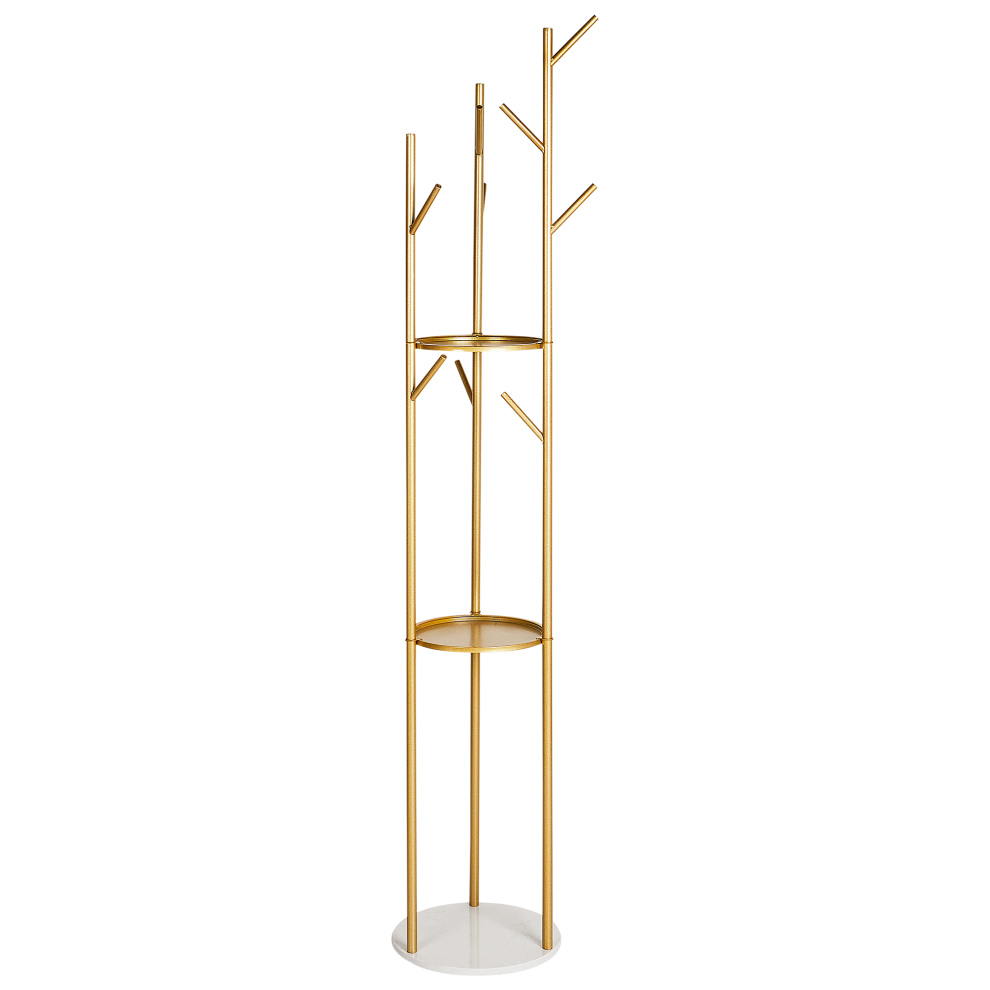 Beliani Coat Stand Raltson Gold