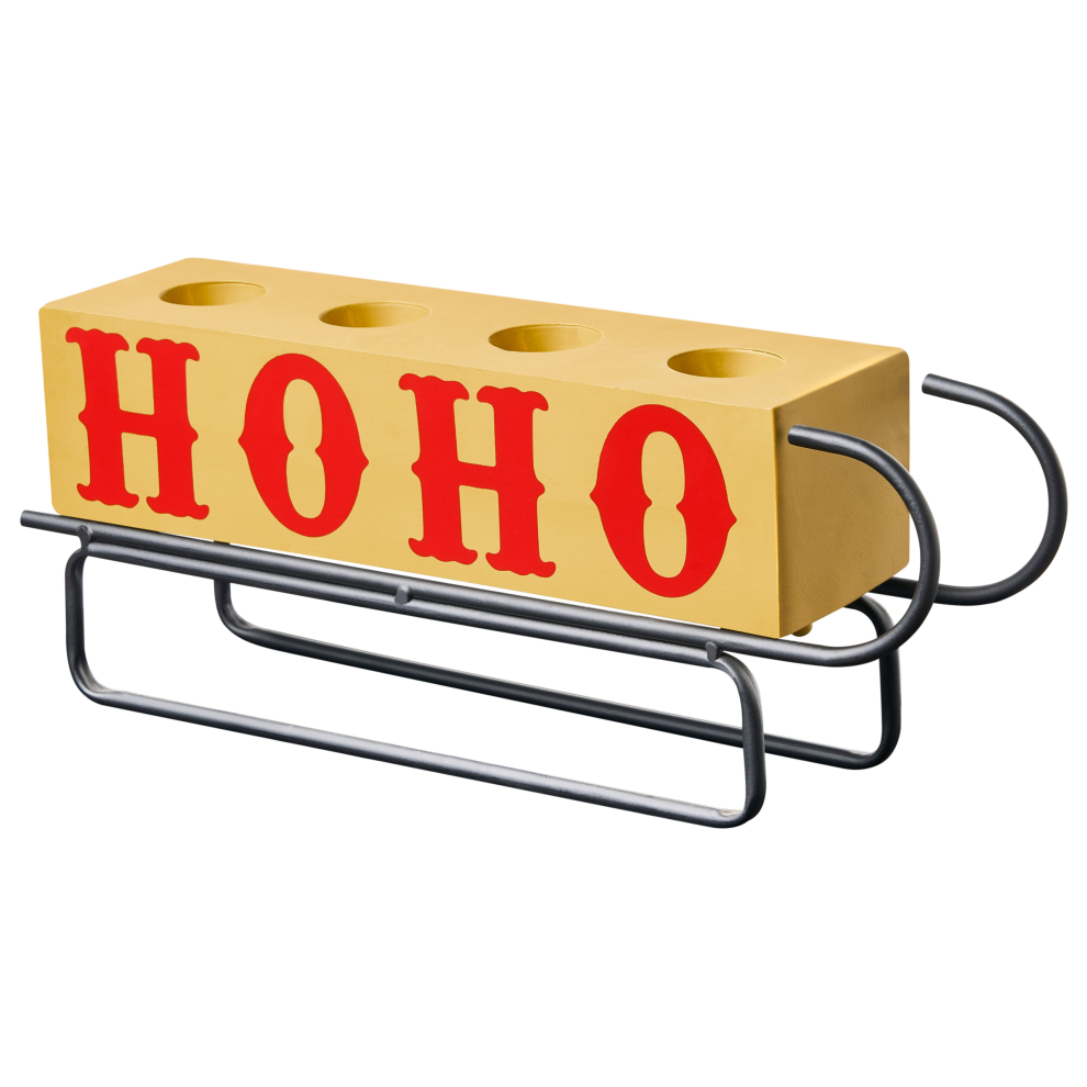 Beliani Candle Holder Kuhmo Yellow Metal