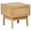 Beliani 1 Drawer Bedside Table NIVO Light Brown 1