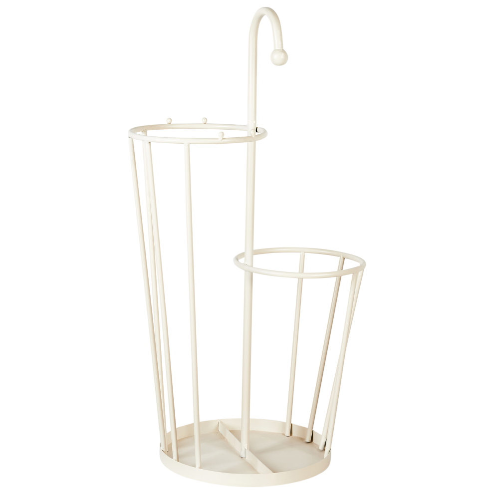 Beliani Umbrella Stand Chambord Metal Light Beige