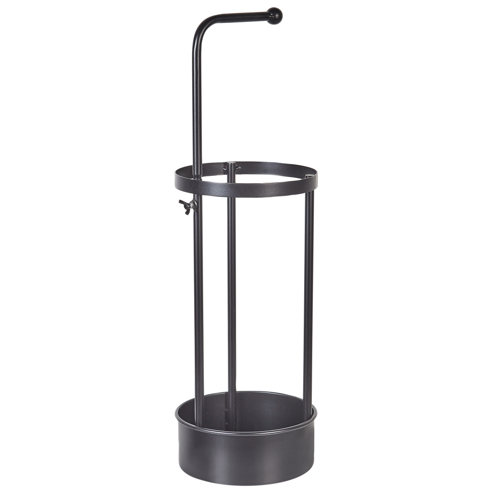 Beliani Umbrella Stand Monnaie Metal Black