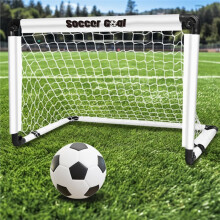 Foldable Kids Soccer Goal, No Assembly Portable Football Net Toy for Indoor Outdoor White
