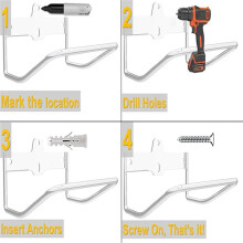 Heavy Duty Ladder Rack Hanger for Garage Wall - Storage for Ladders, Strollers & Chairs