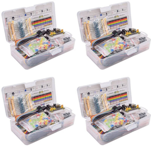 4X New Breadboard Set Electronics Component  DIY Kit with Plastic Box for   R3 Component Package