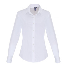 Premier Womens/Ladies Stretch Fit Poplin Long Sleeve Blouse