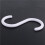 3 Pcs White Plastic S Shaped Hanging Hooks Scarf Apparel Hangers 3