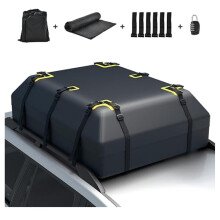 Bolsa de carga impermeável para teto de carro, 400L, com trava e tapete antiderrapante.