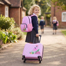 Conjunto de bagagem de mão infantil com rodinhas e mochila (2 peças)